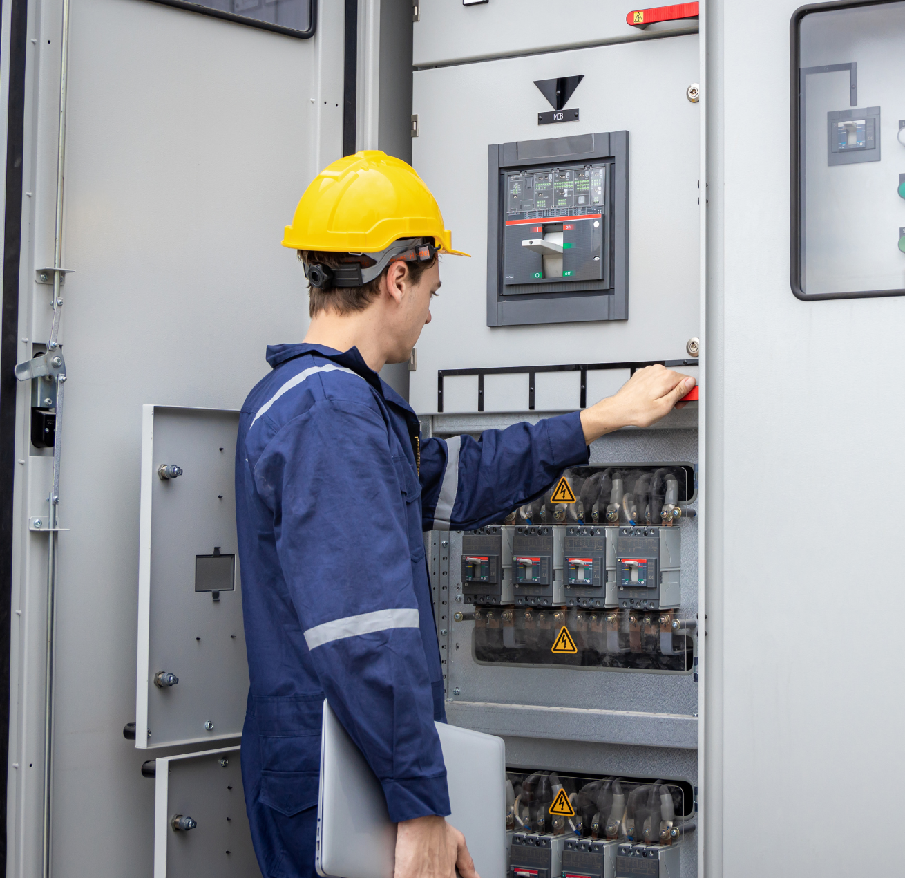 Electrical Engineer Panel Card 1 electrical engineer checking panel