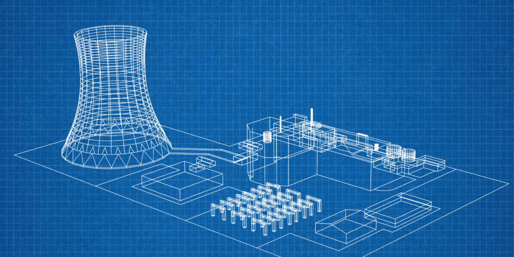 blueprint of nuclear plant